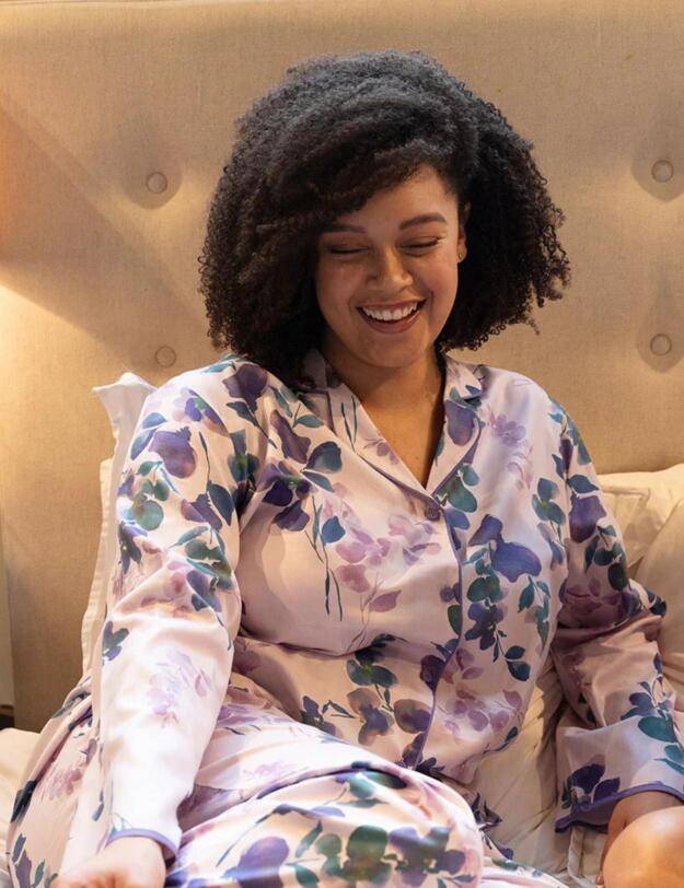 Cyberjammies Camila Long Sleeve Pyjama Top Floral Print 