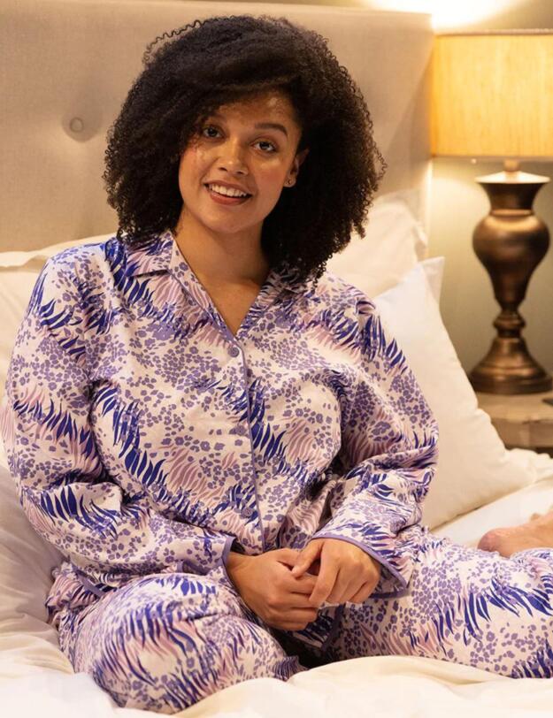 Cyberjammies Camila Long Sleeves Pyjama Top Animal Print 