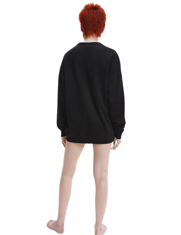 Calvin Klein Embossed Icon Lounge Long Sleeve Sweatshirt Black 