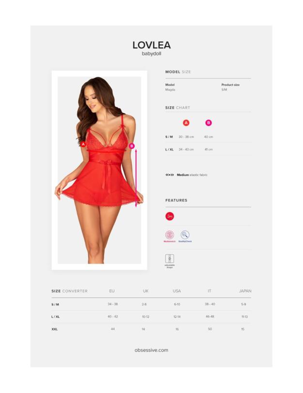 Obsessive Lovlea Babydoll Red
