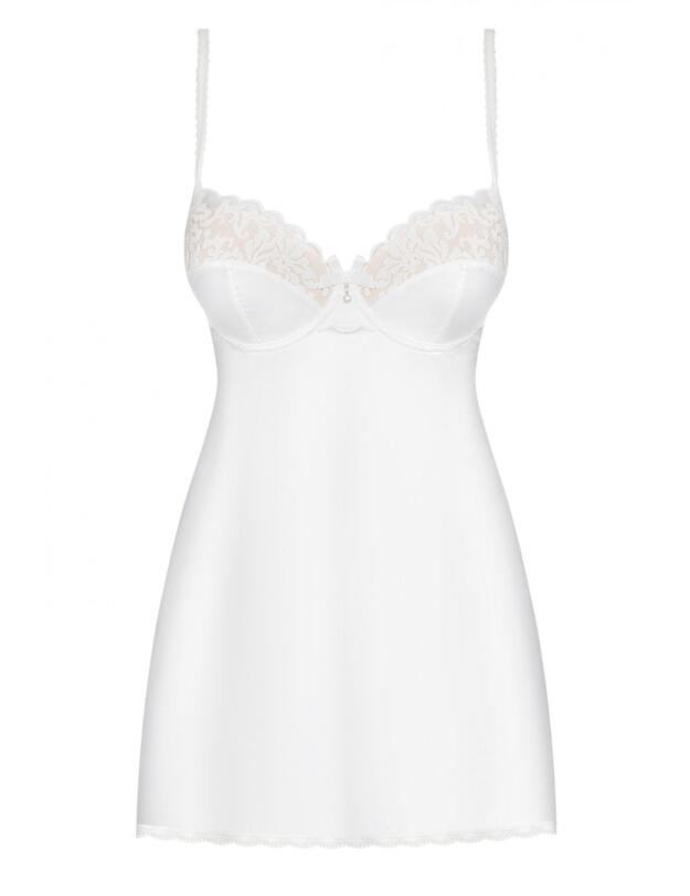 Obsessive Chemise and Thong White