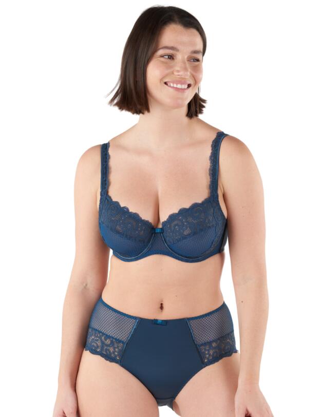 Maison Lejaby Gaby High Waisted Brief Nuit Bleue