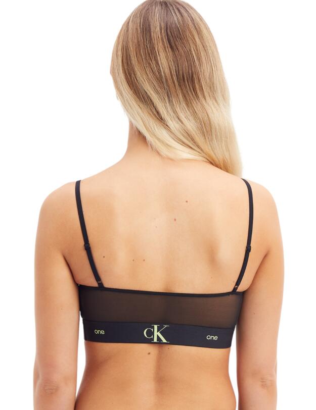 Calvin Klein CK One Mesh Bandeau Bralette Black