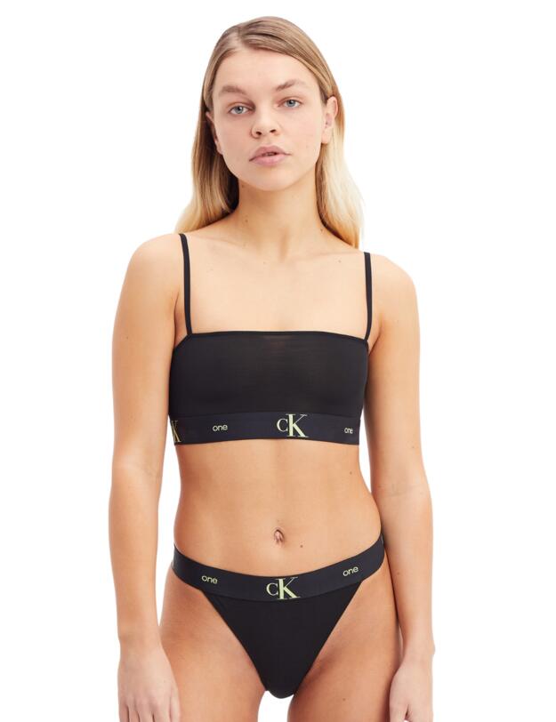 Calvin Klein CK One Mesh Bandeau Bralette Black