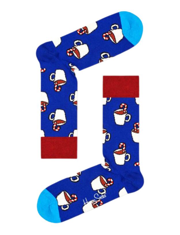 Happy Socks Candy Cane Cocoa Socks Blue 