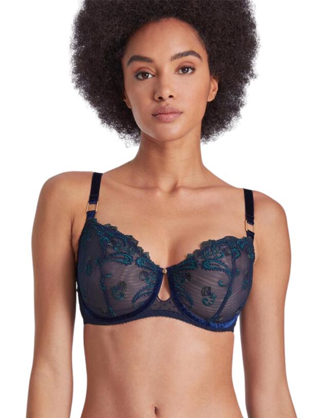 Aubade Velvet Memories Half Cup Bra Twilight 