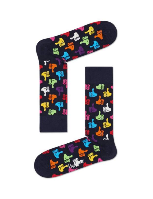  Happy Socks Organic Cotton Thumbs Up Black 
