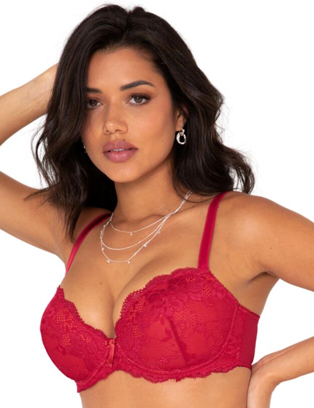 Pour Moi Amour Padded Underwired Bra Red/Cherry 