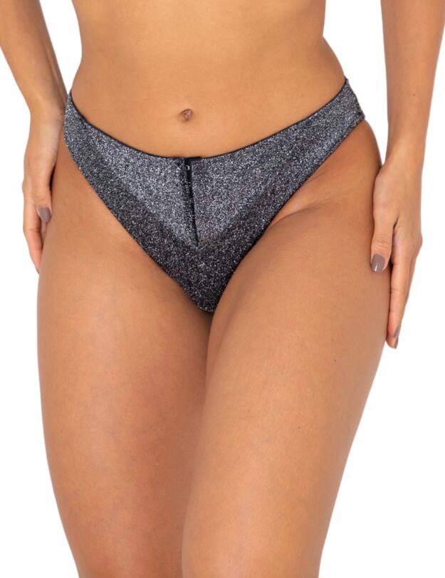 Pour Moi All That Glitters Brief Silver 