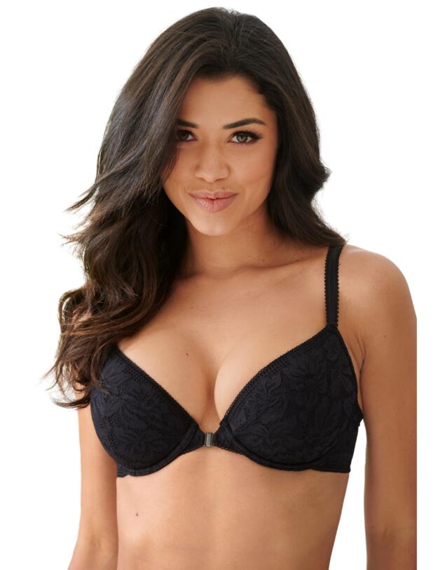 Pour Moi Reflection Front Fastening Bra Black