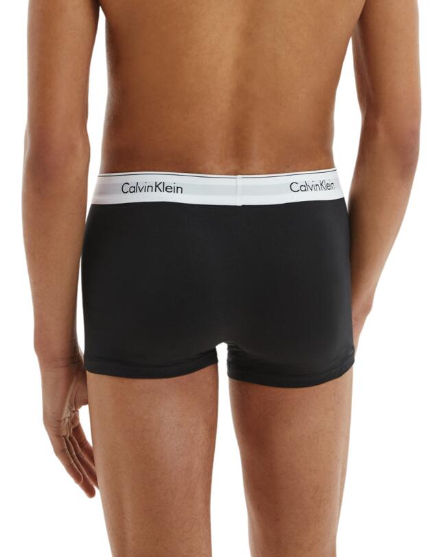 Calvin Klein Mens Modern Cotton Trunk Briefs 2 Pack Black