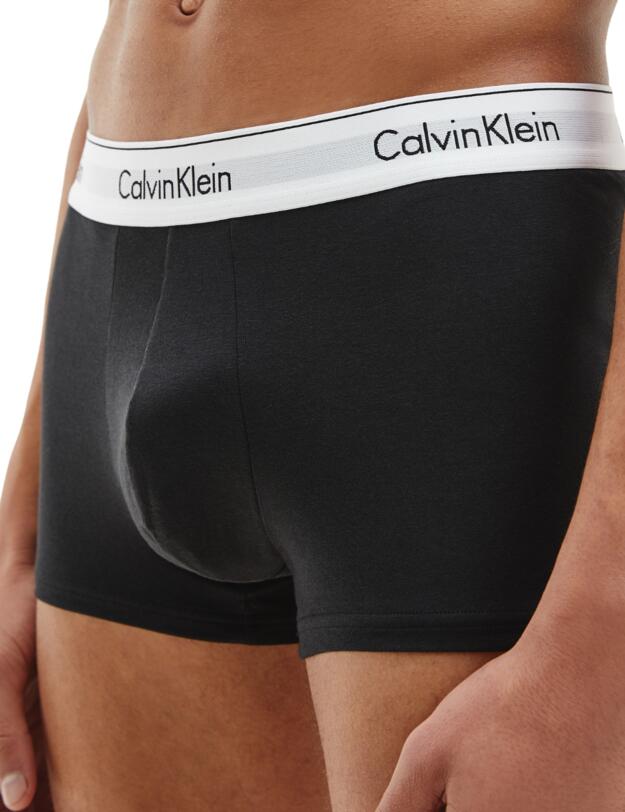 Calvin Klein Mens Modern Cotton Trunk Briefs 2 Pack Black