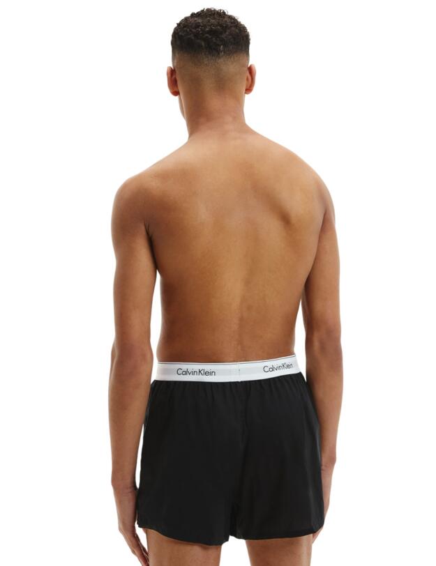 Calvin Klein Mens Modern Cotton Slim Boxers 2 Pack - Black
