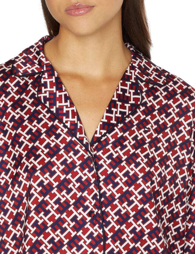 Tommy Hilfiger Monogram Long Sleeve PJ Set Medium AMD