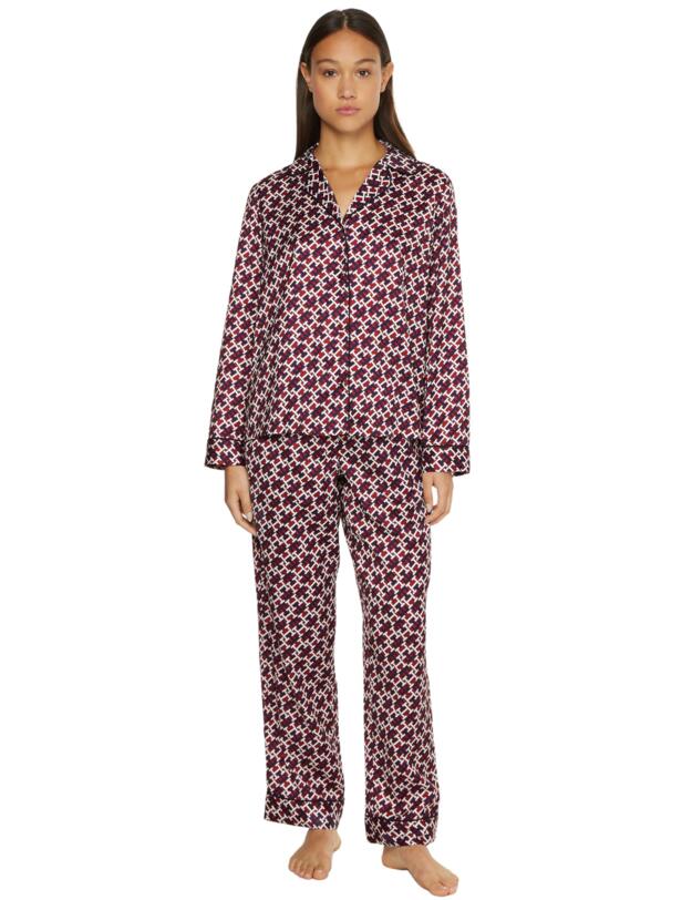 Tommy Hilfiger Monogram Long Sleeve PJ Set Medium AMD