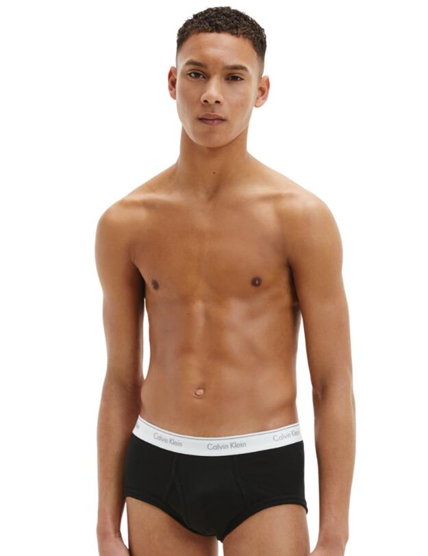  Calvin Klein Cotton Classics Briefs 3 Pack Black/White/Grey Heather