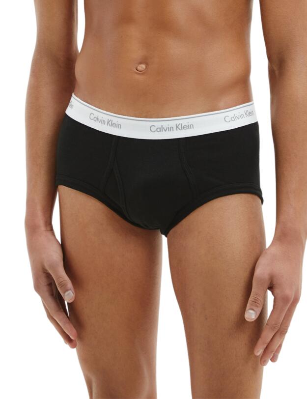 Calvin Klein Cotton Classics Briefs 3 Pack Black/White/Grey Heather