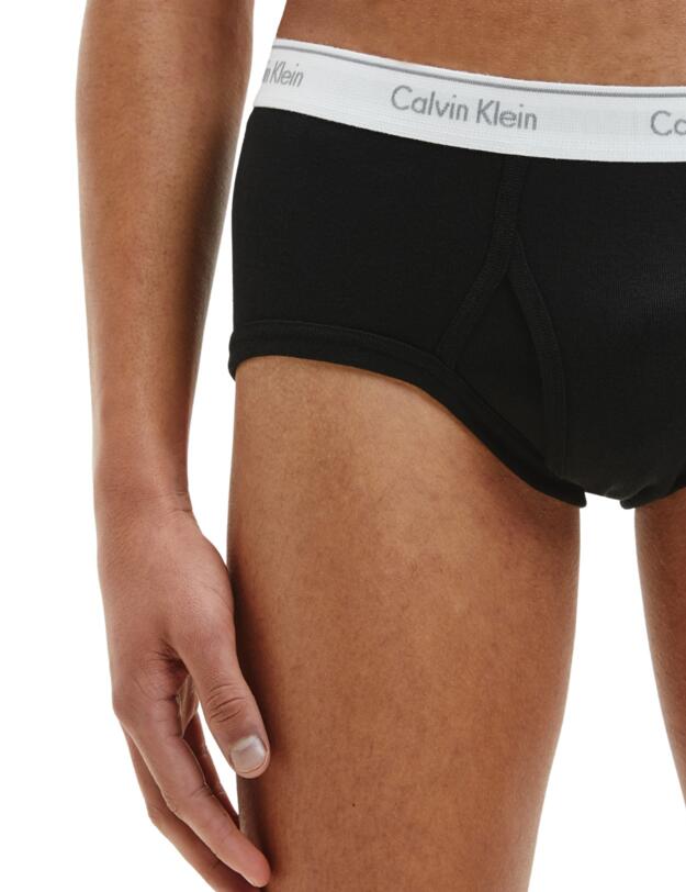  Calvin Klein Cotton Classics Briefs 3 Pack Black/White/Grey Heather