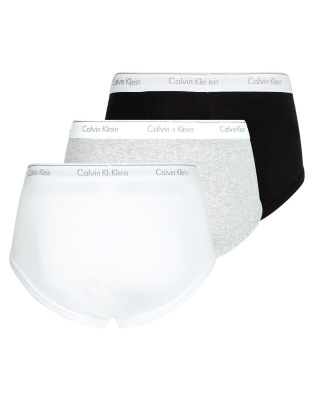  Calvin Klein Cotton Classics Briefs 3 Pack Black/White/Grey Heather
