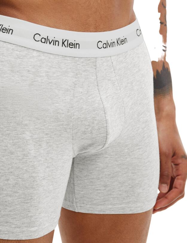 Calvin Klein Cotton Stretch Boxer Briefs Three Pack - Black/White/Grey Heather