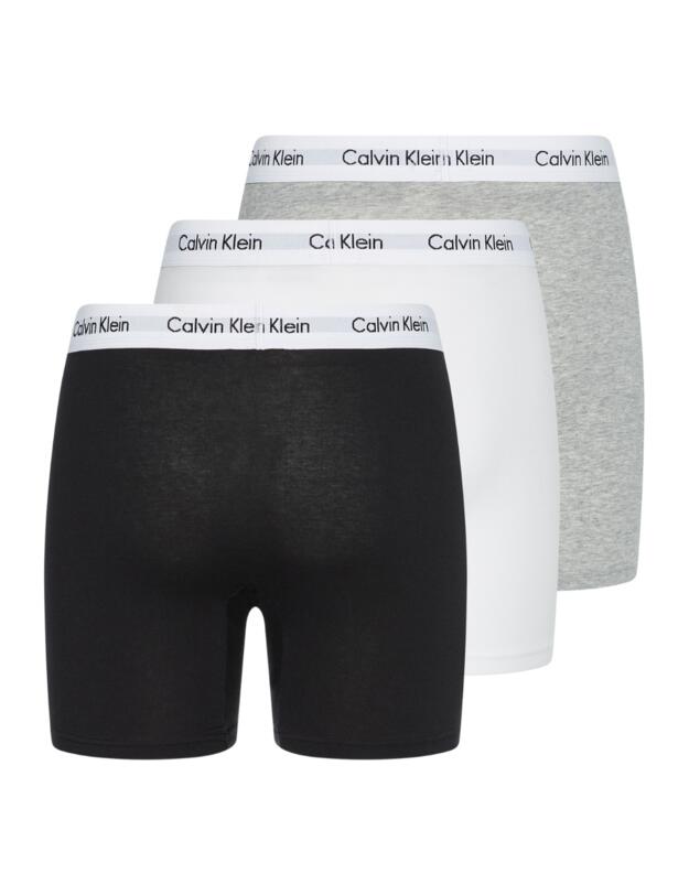 Calvin Klein Cotton Stretch Boxer Briefs Three Pack - Black/White/Grey Heather