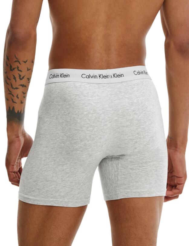 Calvin Klein Cotton Stretch Boxer Briefs Three Pack - Black/White/Grey Heather