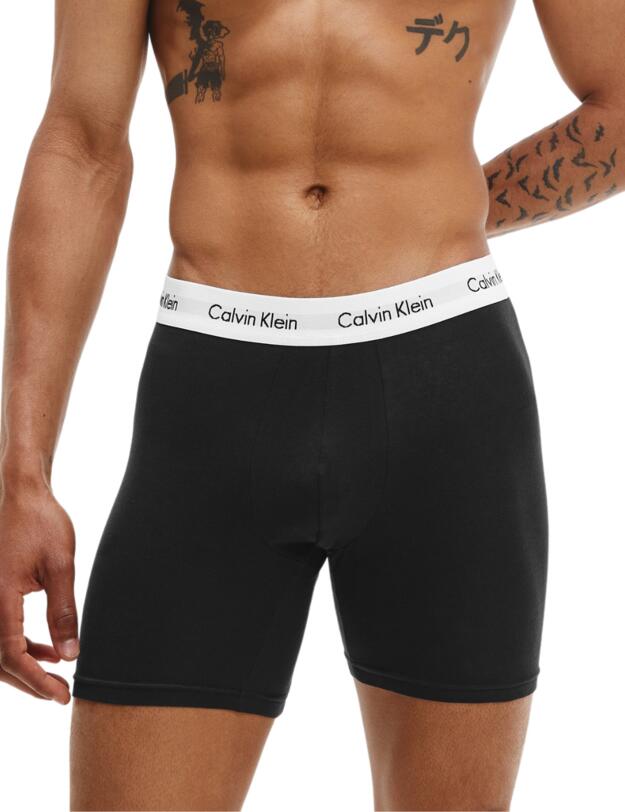 Calvin Klein Cotton Stretch Boxer Briefs Three Pack - Black/White/Grey Heather