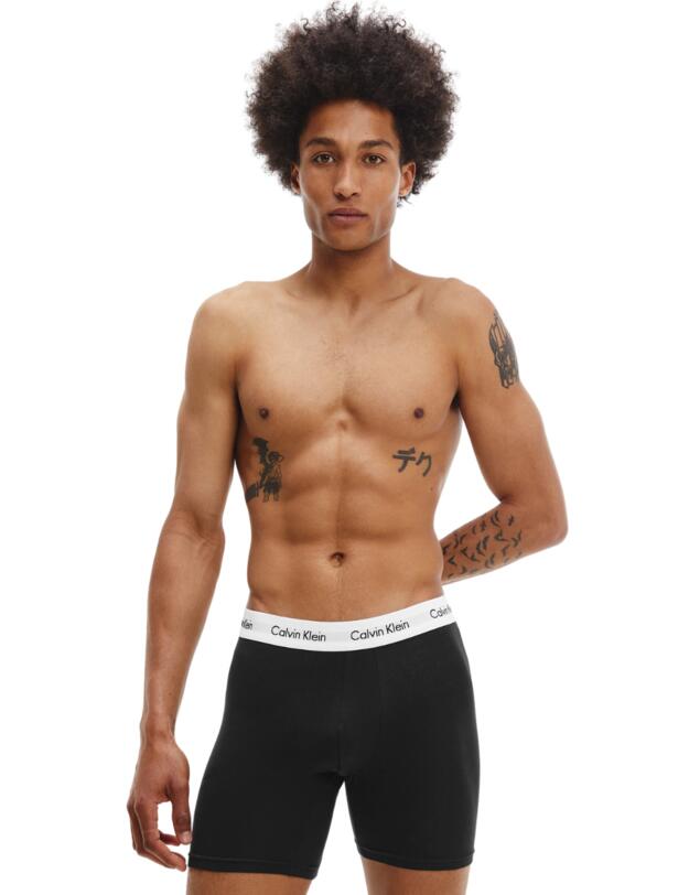 Calvin Klein Cotton Stretch Boxer Briefs Three Pack - Black/White/Grey Heather