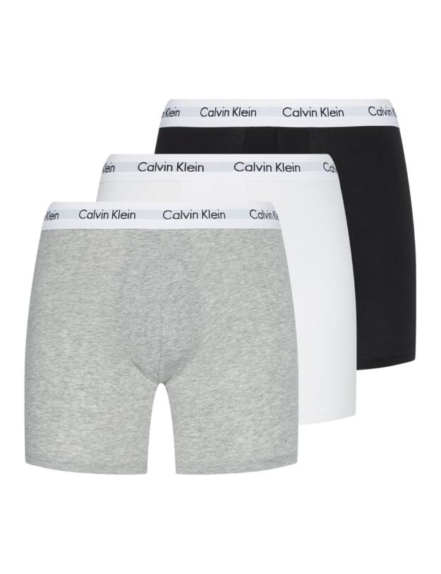 Calvin Klein Cotton Stretch Boxer Briefs Three Pack - Black/White/Grey Heather