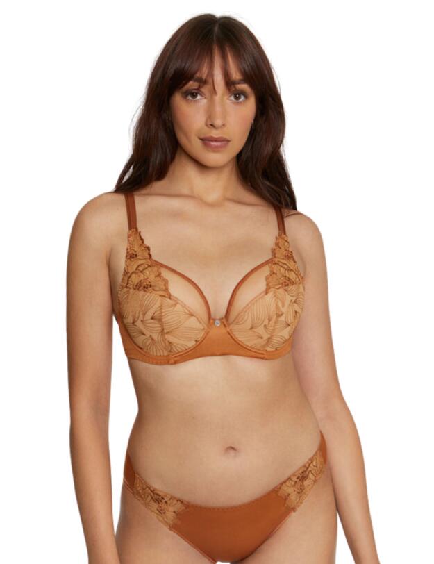 Maison Lejaby Flora Balconette Bra Sienne