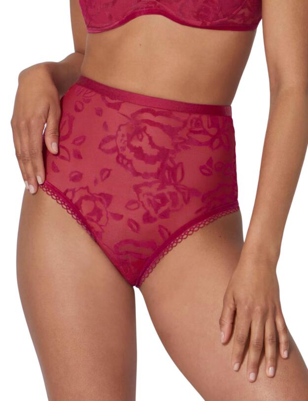 Triumph Velvet Rose Spotlight Thong Briefs Rosso Masai