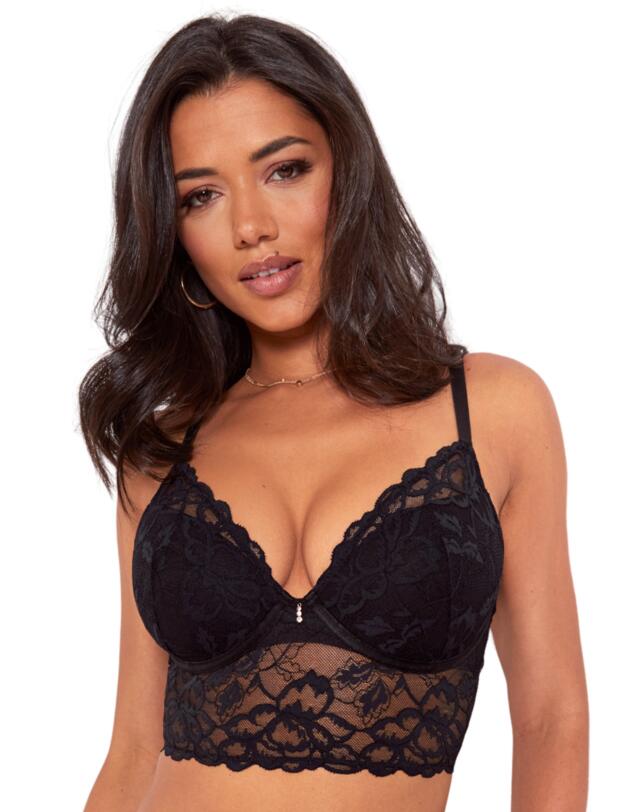 Pour Moi Manhattan Padded Longline Bra Black