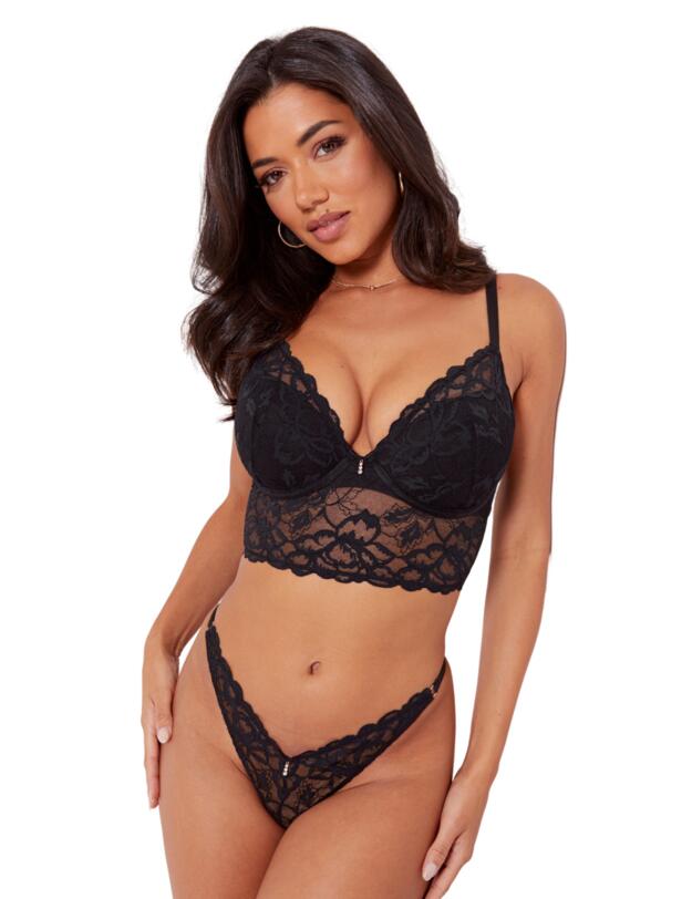 Pour Moi Manhattan Thong Black