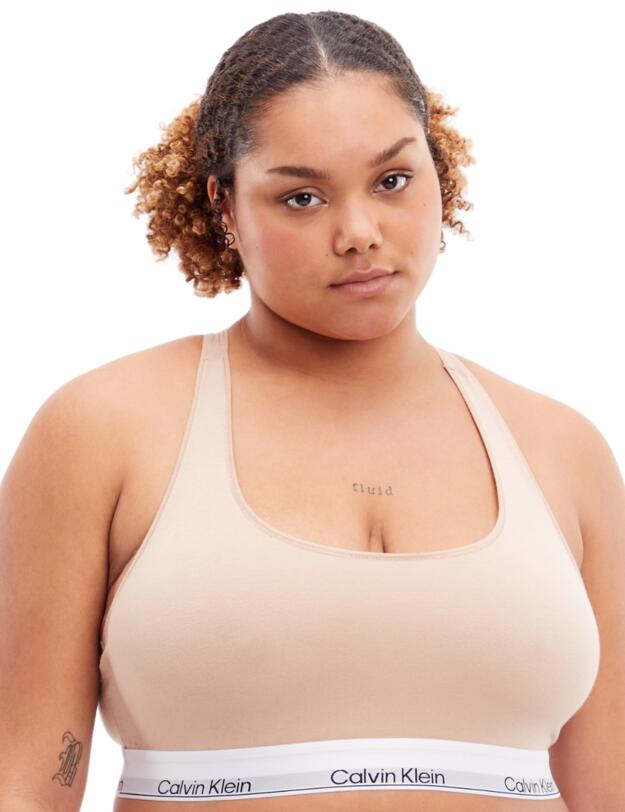 Calvin Klein Modern Cotton Natural Unlined Bralette Cedar