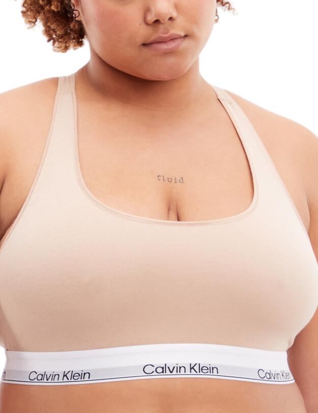 Calvin Klein Modern Cotton Natural Unlined Bralette Cedar