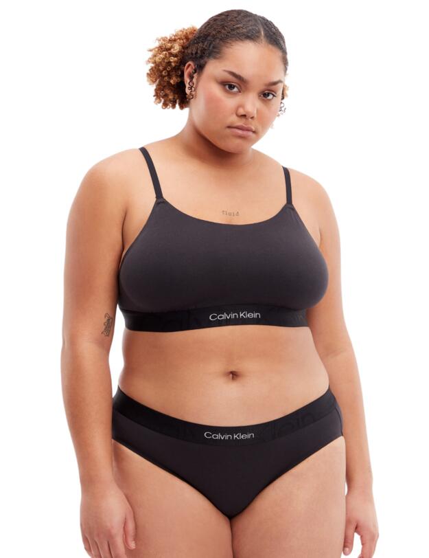 Calvin Klein Embossed Icon Cotton Bikini Brief Black