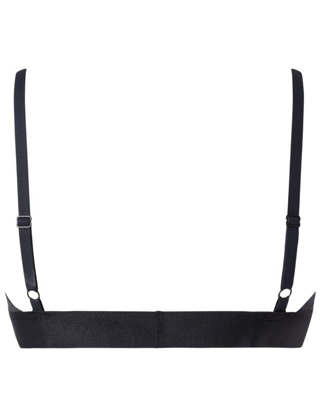 Calvin Klein Embossed Icon Cotton Unlined Bralette Black