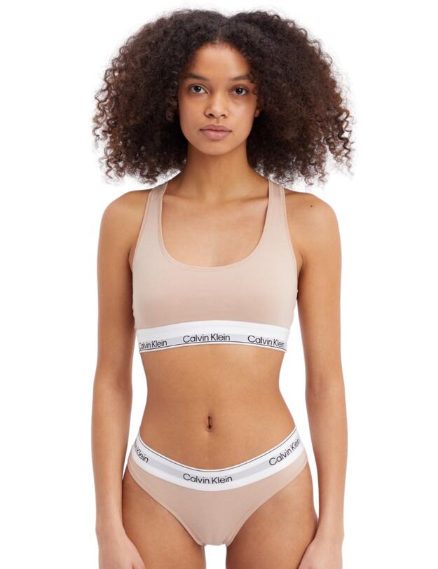 Calvin Klein Modern Cotton Natural Unlined Bralette Cedar