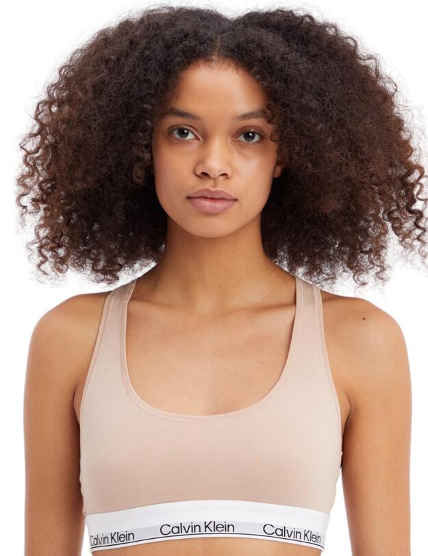 Calvin Klein Modern Cotton Natural Unlined Bralette Cedar