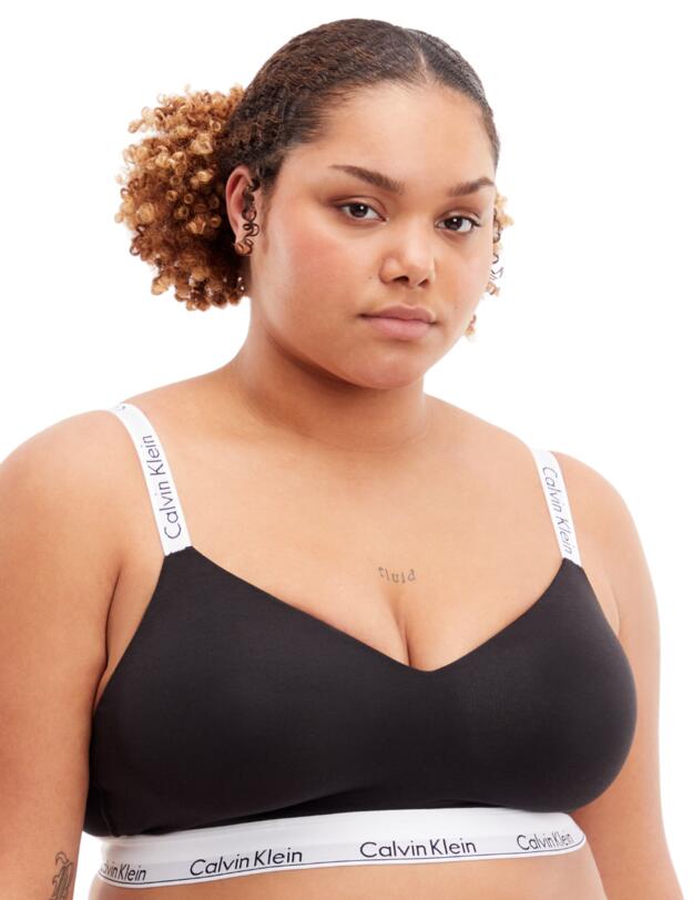 Calvin Klein Modern Cotton Lightly Lined Bralette Black