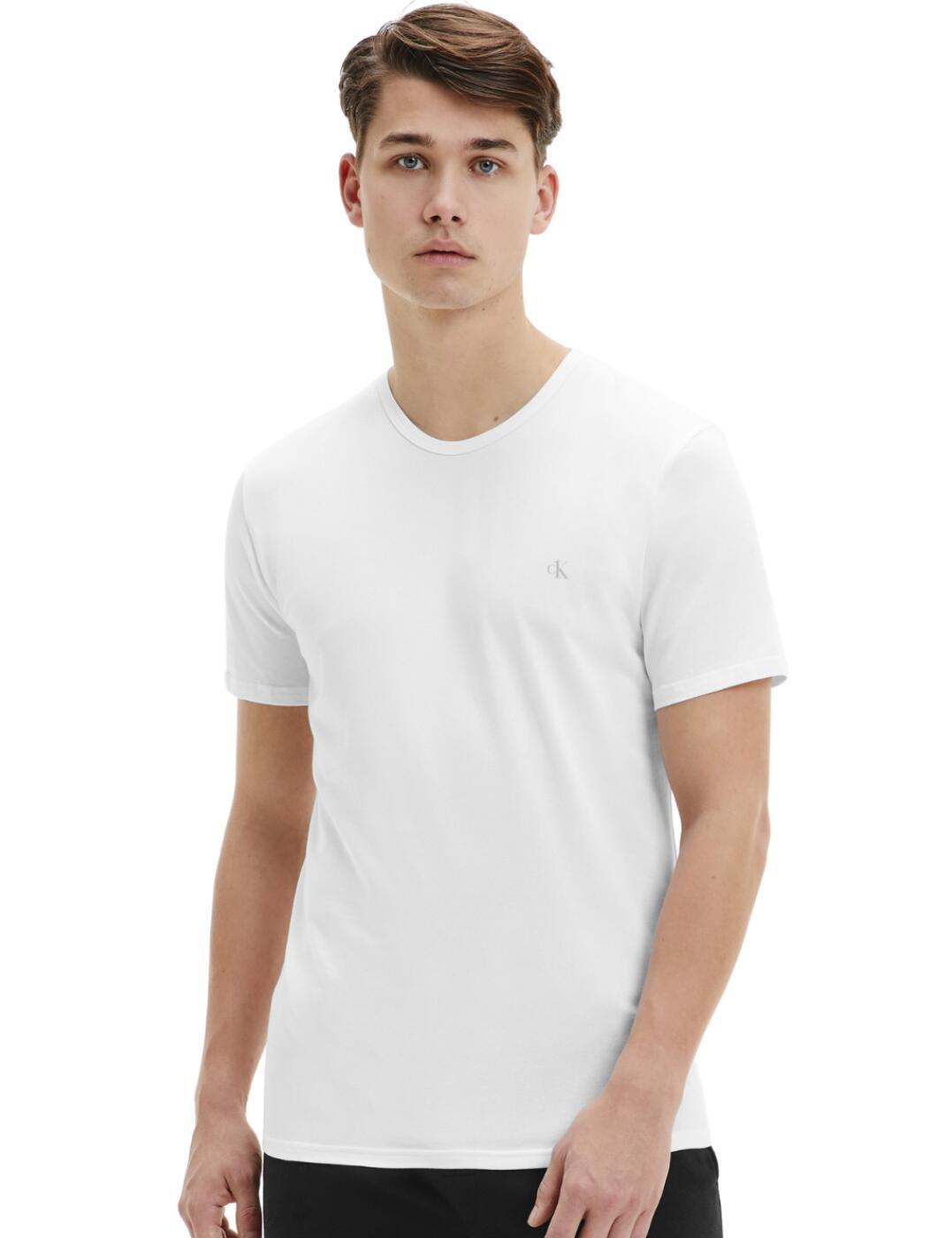 Calvin Klein Mens CK One Crew Neck T-Shirts 2 Pack White