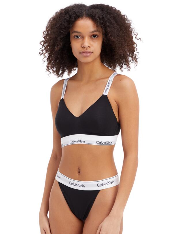 Calvin Klein Modern Cotton String Thong Black