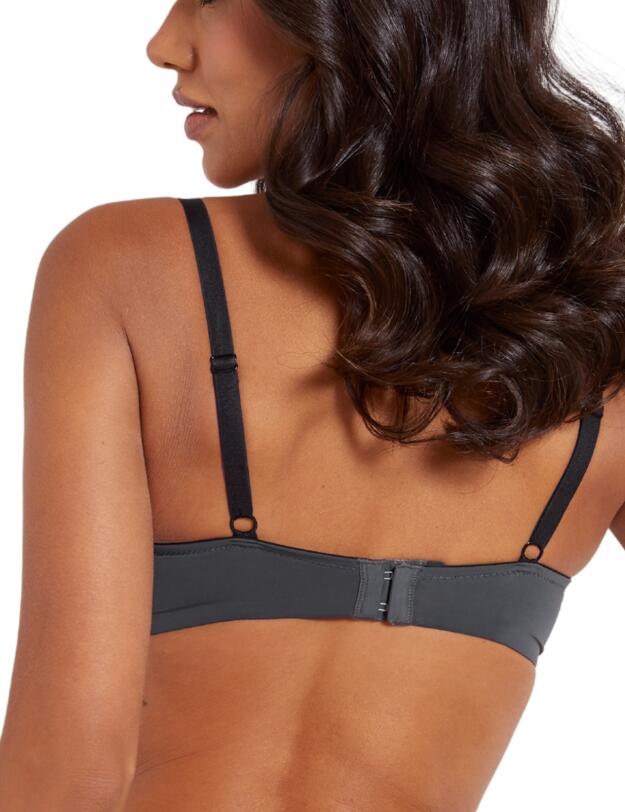  Pour Moi Romance Moulded Plunge Bra Slate/Black