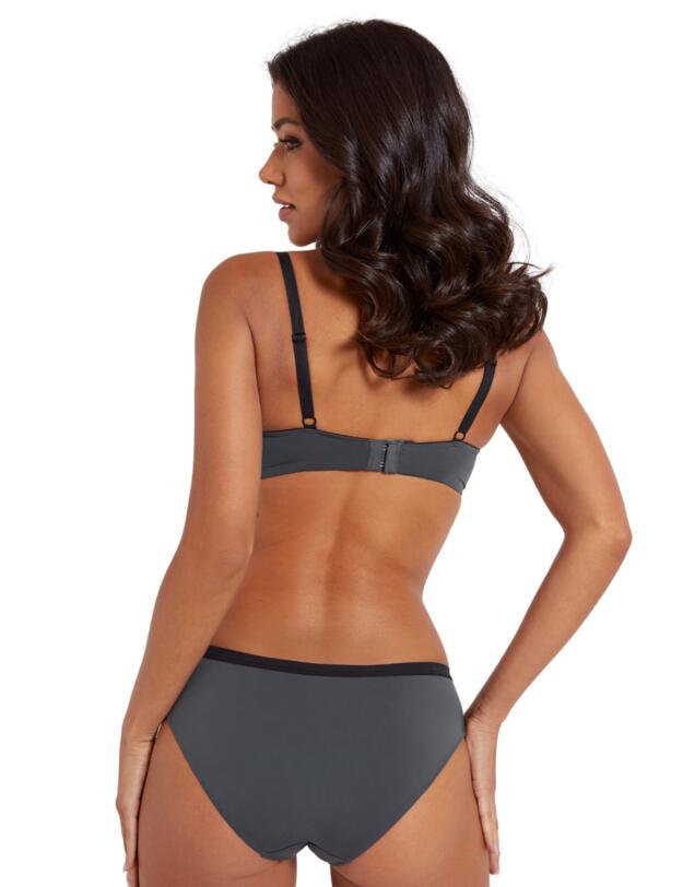  Pour Moi Romance Moulded Plunge Bra Slate/Black