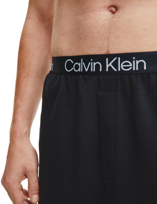 Calvin Klein Mens Modern Structure Sleep Shorts Black