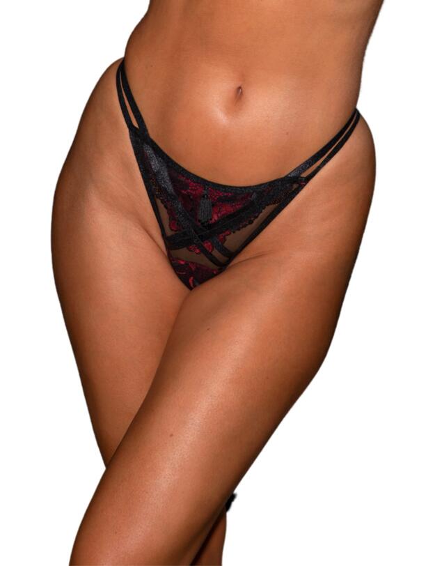 Pour Moi After Hours Thong Red/Black 