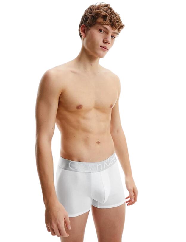 Calvin Klein Mens Steel Cotton Trunks 3 Pack Black/White/Grey Heather