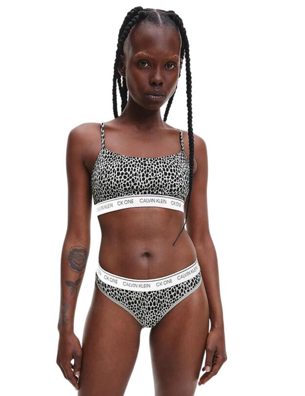 Calvin Klein CK One Cotton String Bralette Mini Giraffe/Grey Heather