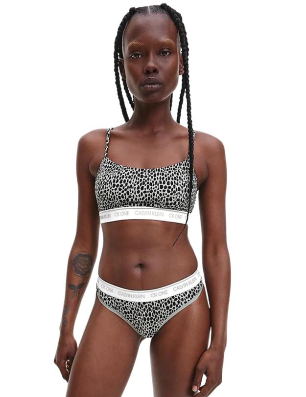 Calvin Klein CK One Cotton Thong Mini Giraffe/Grey Heather
