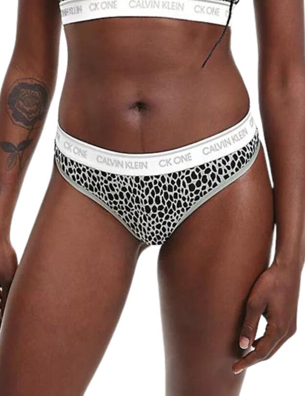 Calvin Klein CK One Cotton Thong Mini Giraffe/Grey Heather